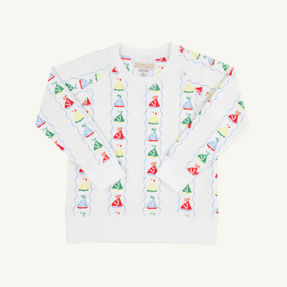 Beaufort Bonnet Cassidy Comfy Crewneck - Set Sail & Worth Avenue White