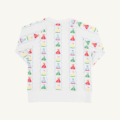 Beaufort Bonnet Cassidy Comfy Crewneck - Set Sail & Worth Avenue White