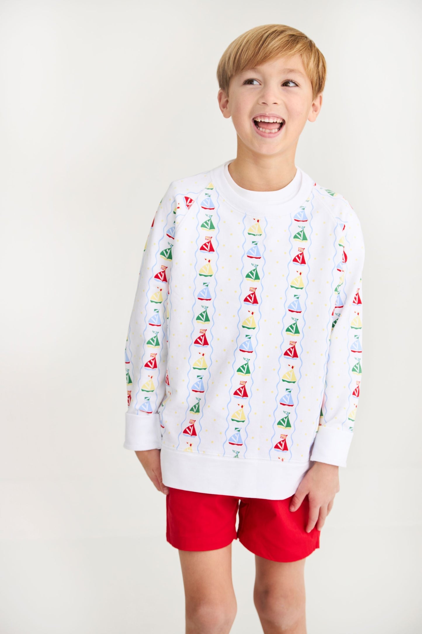Beaufort Bonnet Cassidy Comfy Crewneck - Set Sail & Worth Avenue White
