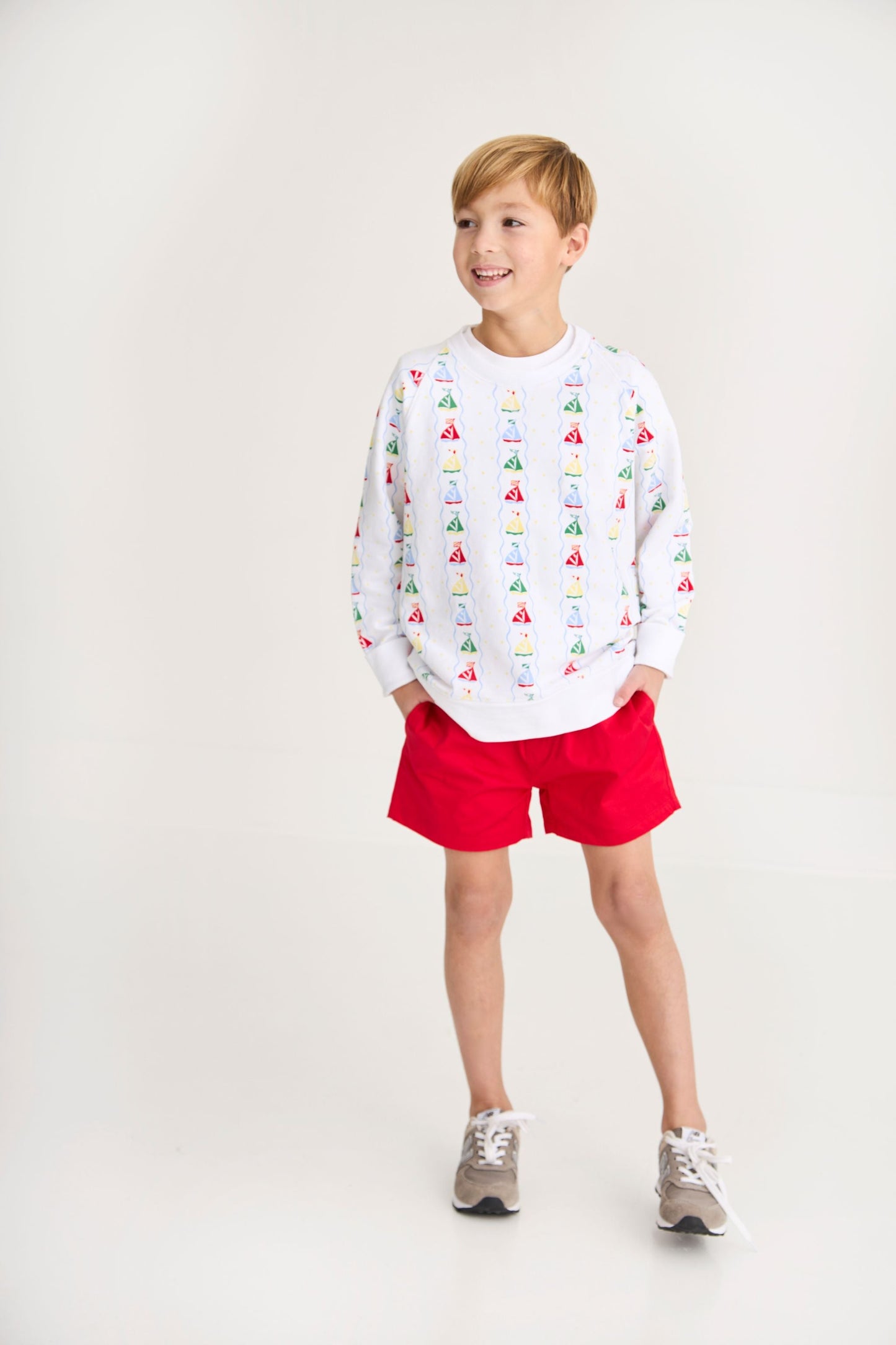Beaufort Bonnet Cassidy Comfy Crewneck - Set Sail & Worth Avenue White