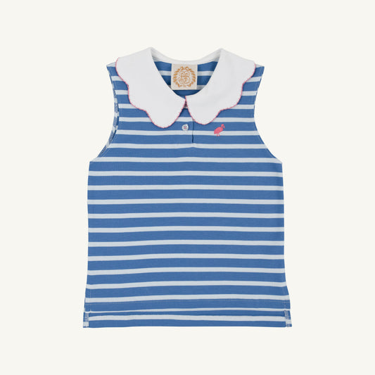Beaufort Bonnet Paige's Playful Polo - Barbados Blue Stripe