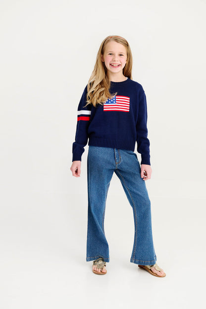 Beaufort Bonnet Seaton Intarsia Sweater - Nantucket Navy, Worth Avenue White