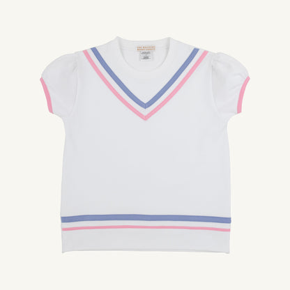 Beaufort Bonnet Short Puff Sleeve Cassidy Comfy Crewneck - Worth Avenue Whit