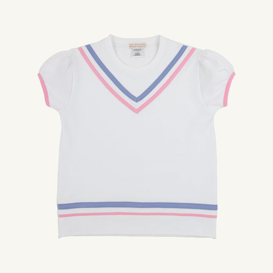Beaufort Bonnet Short Puff Sleeve Cassidy Comfy Crewneck - Worth Avenue Whit