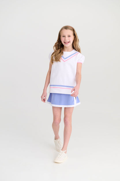 Beaufort Bonnet Short Puff Sleeve Cassidy Comfy Crewneck - Worth Avenue Whit
