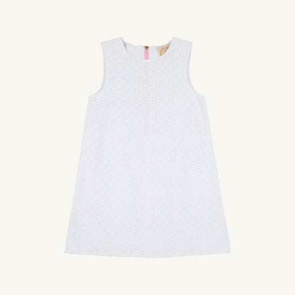 Beaufort Bonnet Sleeveless Betts Bow Dress - Worth Avenue White Eyelet