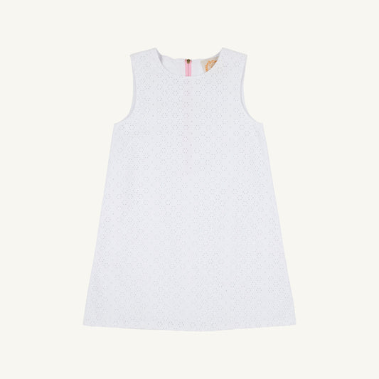 Beaufort Bonnet Sleeveless Betts Bow Dress - Worth Avenue White Eyelet