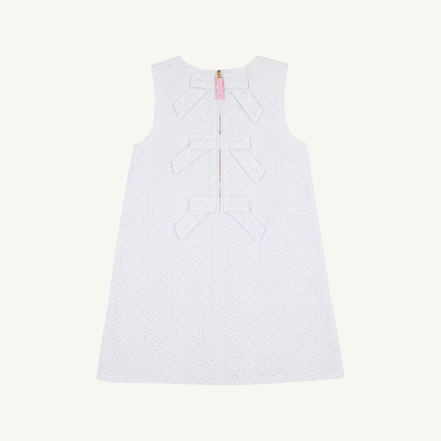 Beaufort Bonnet Sleeveless Betts Bow Dress - Worth Avenue White Eyelet