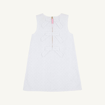 Beaufort Bonnet Sleeveless Betts Bow Dress - Worth Avenue White Eyelet