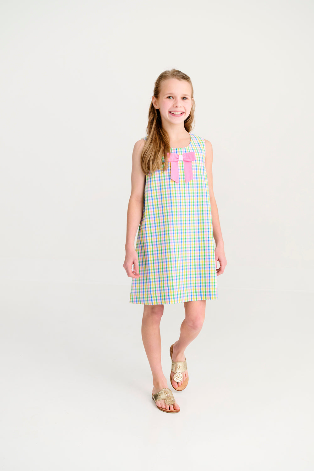 Beaufort Bonnet Jilly Jumper - Primland Plaid & Hamptons Hot Pink