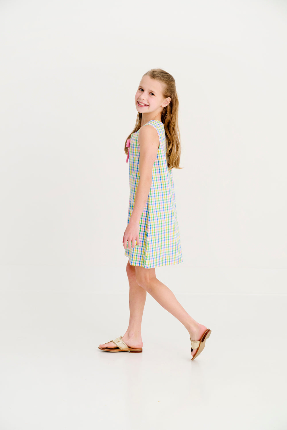 Beaufort Bonnet Jilly Jumper - Primland Plaid & Hamptons Hot Pink