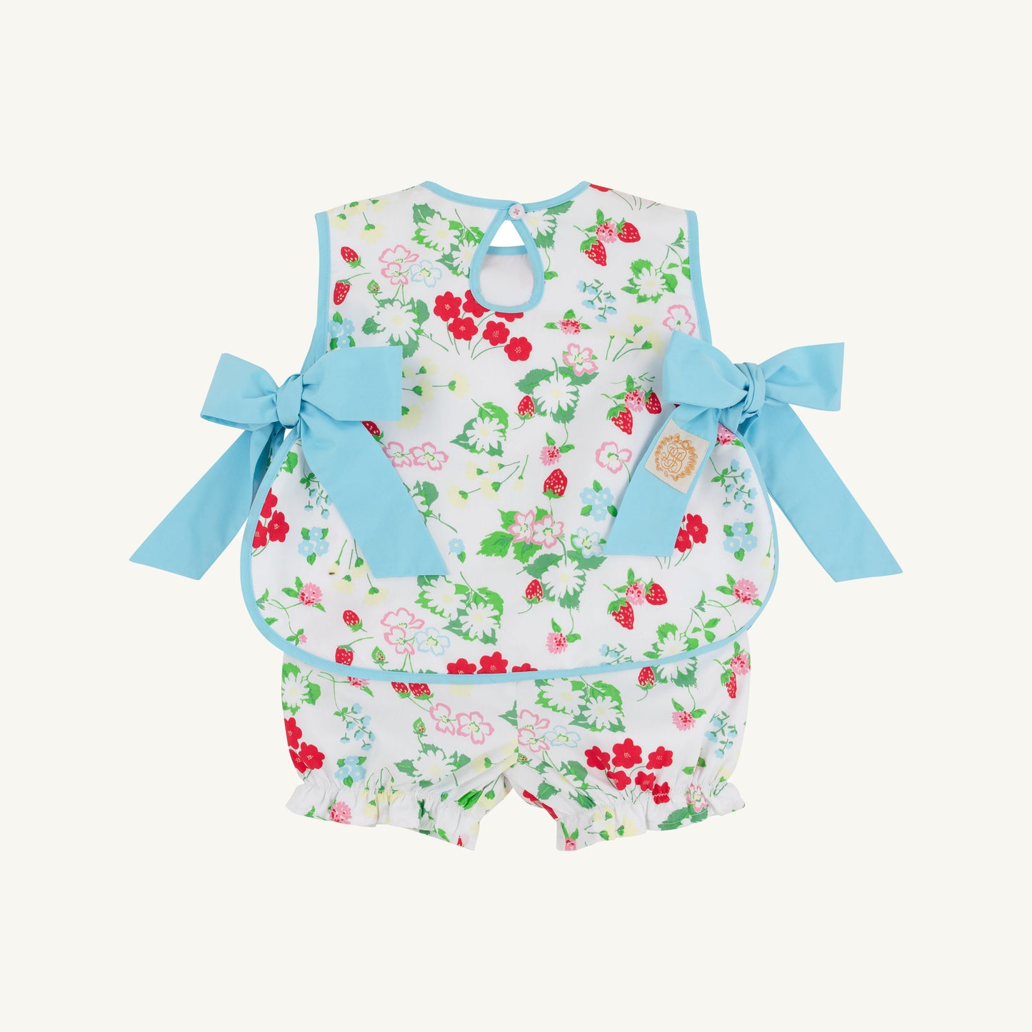Beaufort Bonnet Talbott Tie Side - Berry Sweet & Belhaven Blue