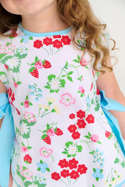 Beaufort Bonnet Talbott Tie Side - Berry Sweet & Belhaven Blue