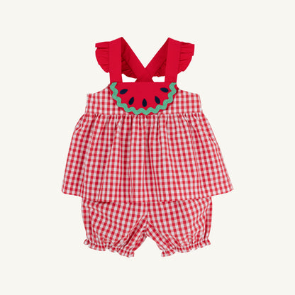 Beaufort Bonnet Nancy's Novelty Set - Richmond Red Gingham & Watermelon