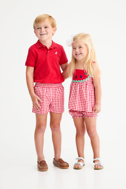 Beaufort Bonnet Nancy's Novelty Set - Richmond Red Gingham & Watermelon