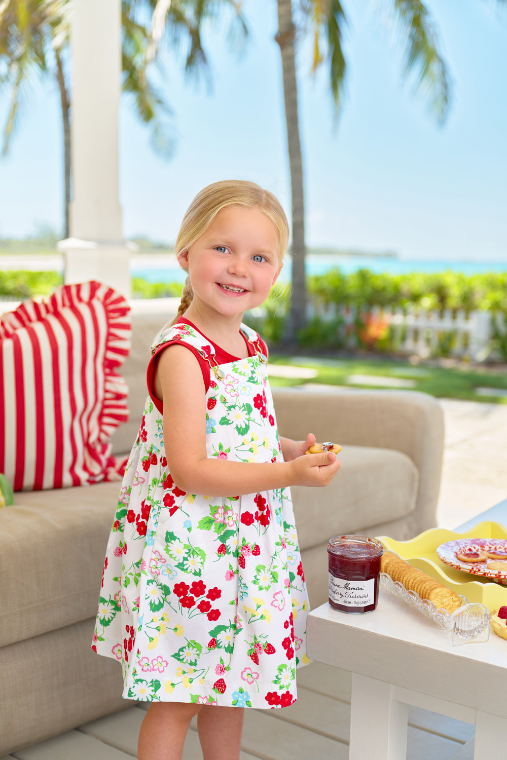 Beaufort Bonnet Jennifer Jumper - Berry Sweet & Worth Avenue White