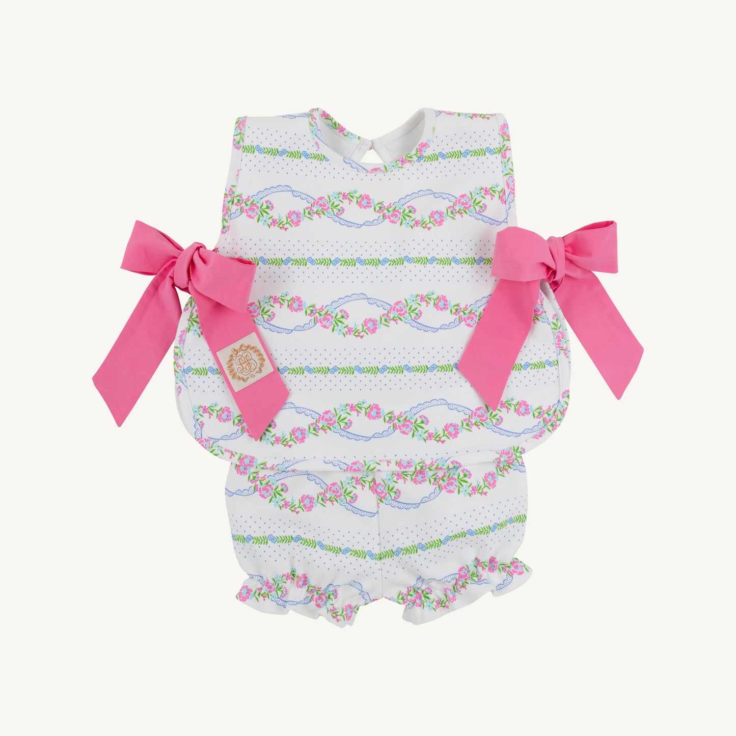 Beaufort Bonnet Talbott Tie Side - Garrison Garlands & Winter Park Pink