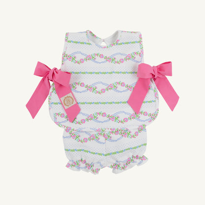 Beaufort Bonnet Talbott Tie Side - Garrison Garlands & Winter Park Pink