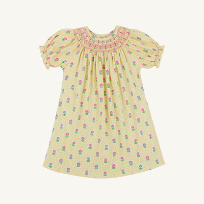Beaufort Bonnet Sandy Smocked Dress - Fairway Floral & Winter Park Pink