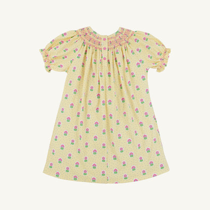 Beaufort Bonnet Sandy Smocked Dress - Fairway Floral & Winter Park Pink