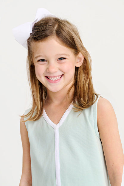 Beaufort Bonnet Daisy Dress - Old Greenwich Green & Worth Avenue White