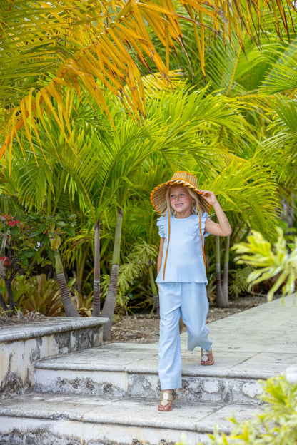 Beaufort Bonnet Lenai Lounge Pant (Linen) - Beale Street Blue