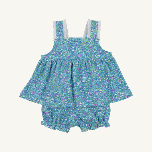 Beaufort Bonnet Babs Bloomer Set - Fitzroy Floral & Worth Avenue White