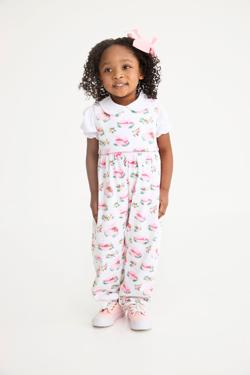 Beaufort Bonnet Sleeveless Rebecca Romper - Pink Picnic Pack