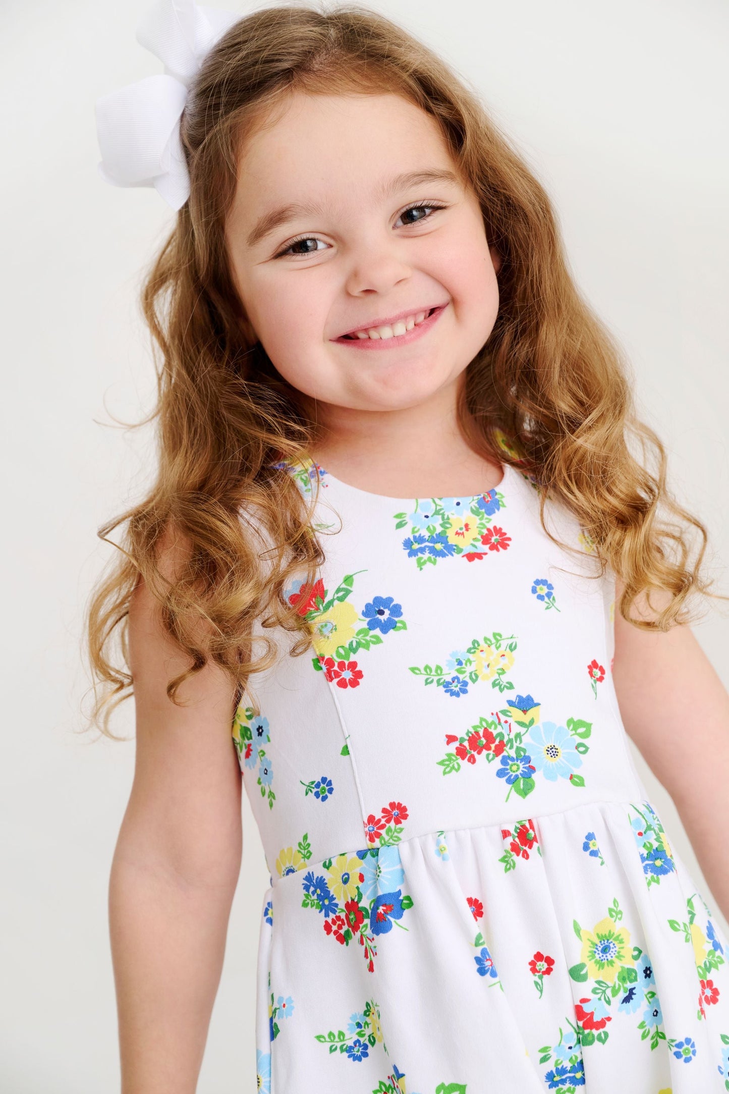 Beaufort Bonnet Reagan Romper - Biltmore Blooms (Buckhead Blue)