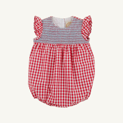 Beaufort Bonnet Angel Sleeve Daphne Belle Bubble - Richmond Red Gingham