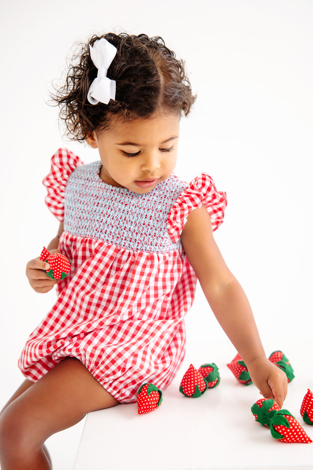 Beaufort Bonnet Angel Sleeve Daphne Belle Bubble - Richmond Red Gingham