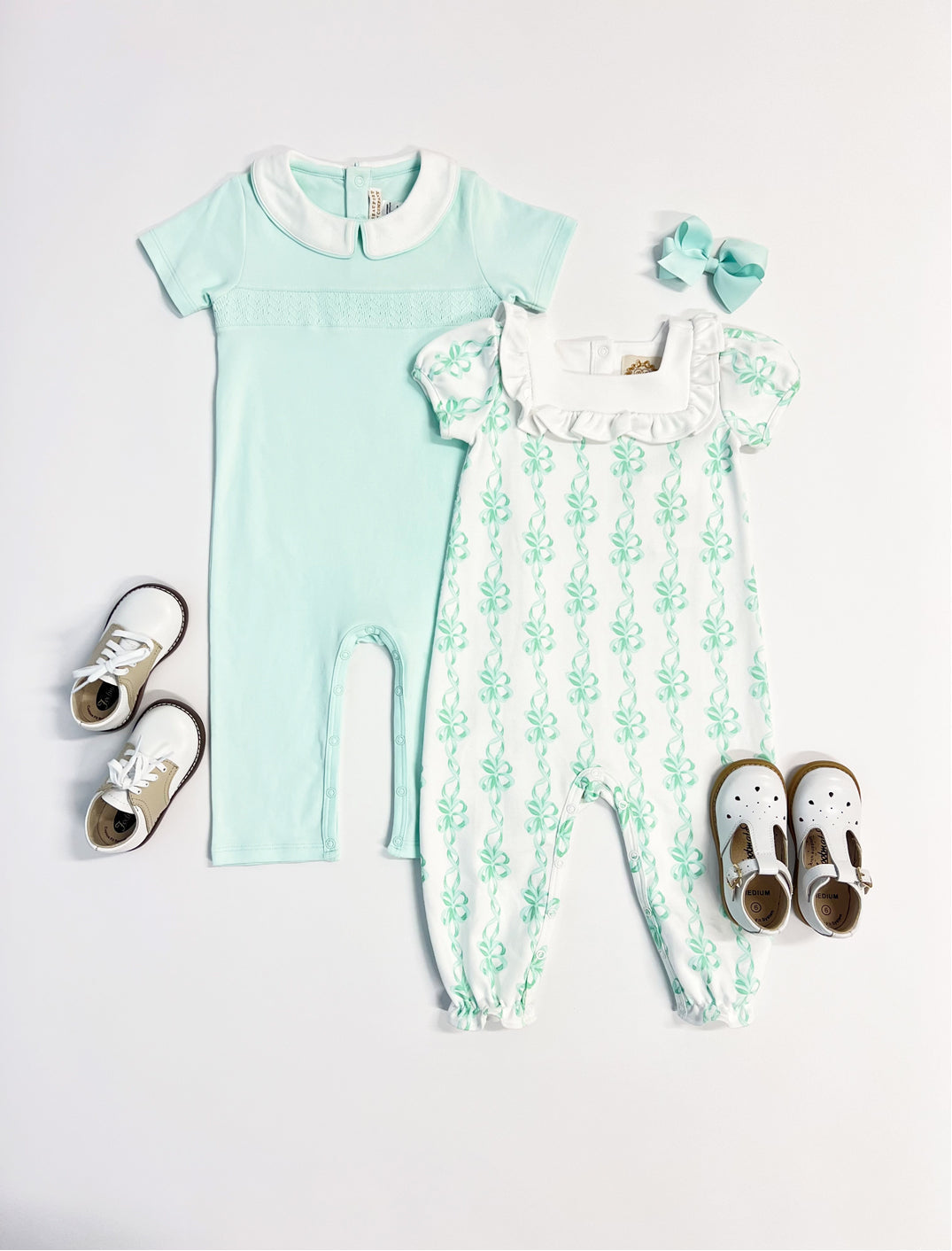 Beaufort Bonnet Short Sleeve Darla Day Romper - Befitting Bows