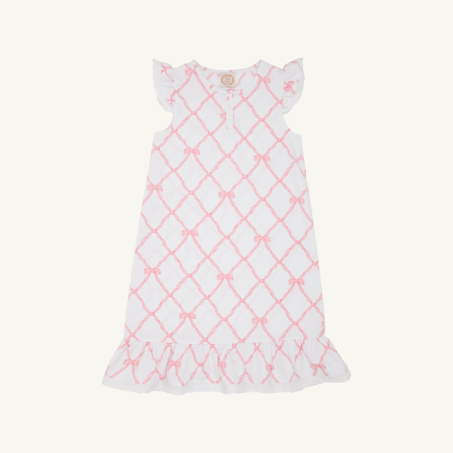 Beaufort Bonnet Marnie Morning Gown - Belle Meade Bow & White Eyelet