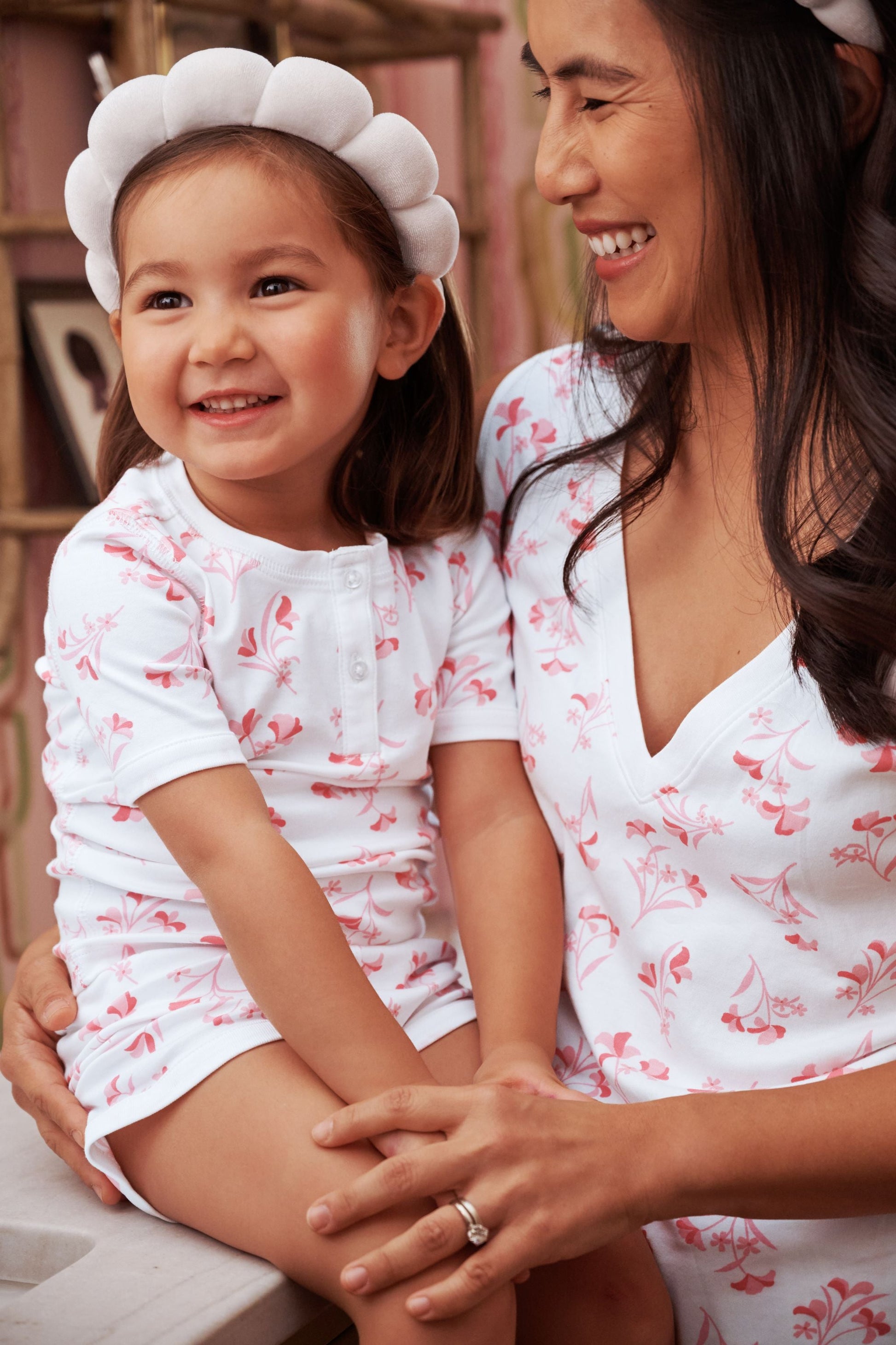 Beaufort Bonnet Sara Jane's Short Set - Fontaine Floral & Worth Avenue White