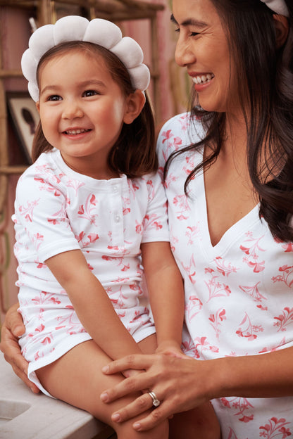 Beaufort Bonnet Sara Jane's Short Set - Fontaine Floral & Worth Avenue White