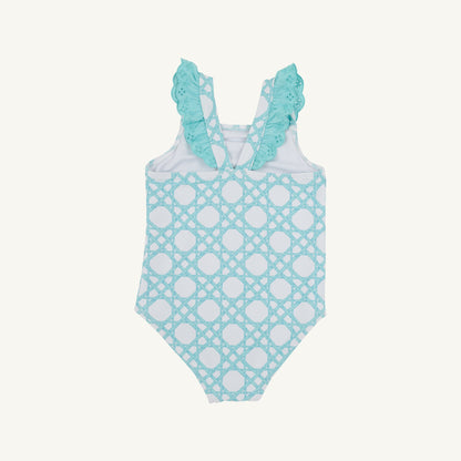 Beaufort Bonnet Long Bay Bathing Suit - Catamaran Cane & Edisto Egg Blue