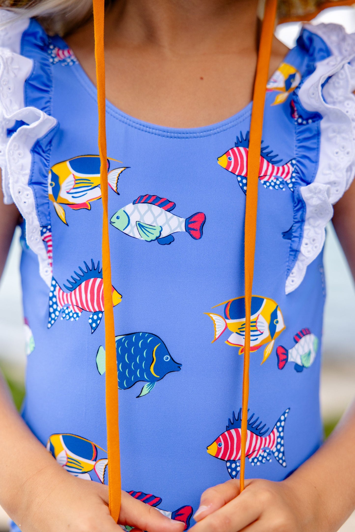 Beaufort Bonnet Ruehling Ruffle Bathing Suit - Here Fishy Fishy