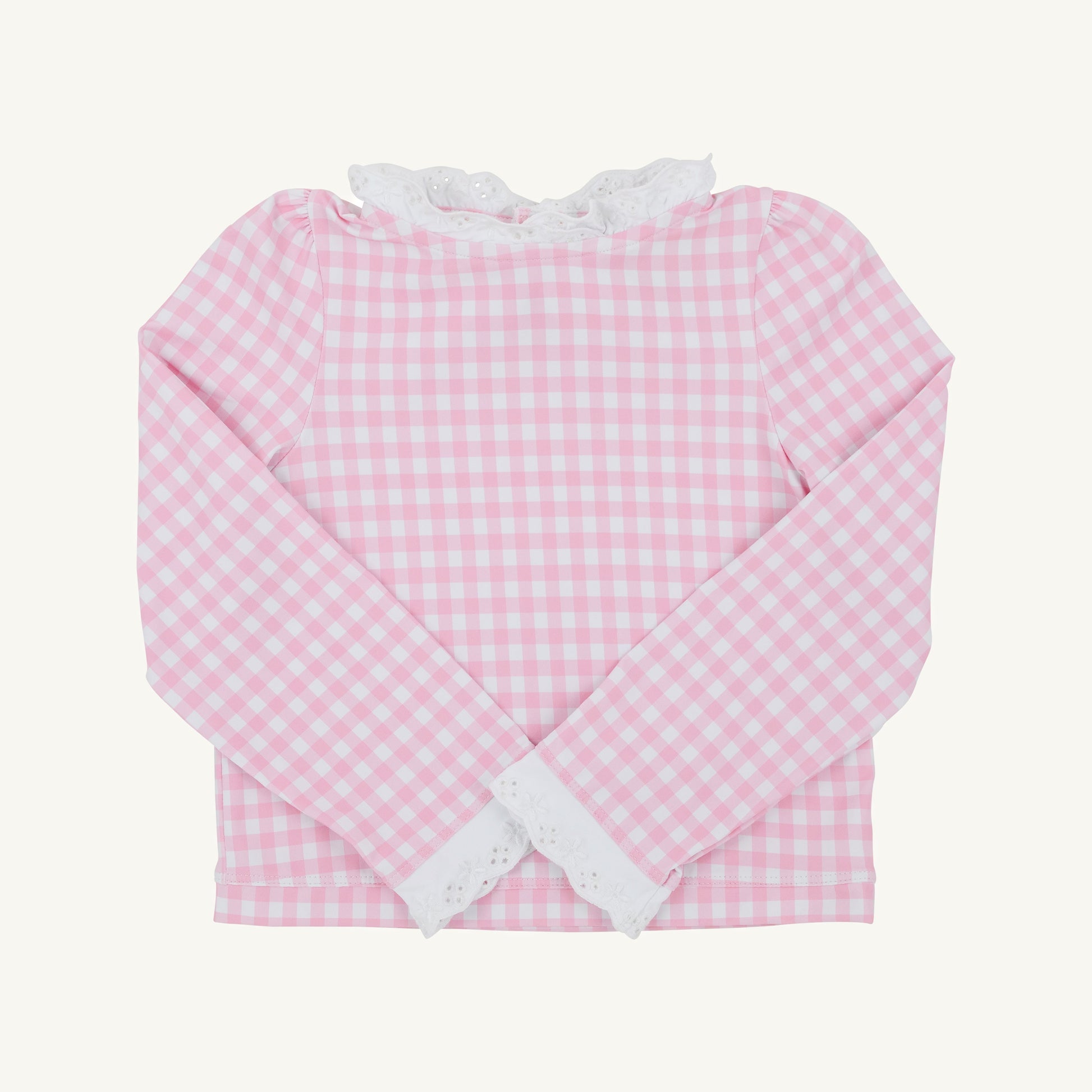 Beaufort Bonnet Winnie's Wave Spotter Swim Shirt - Pink Greenbrier Gingham