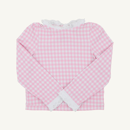 Beaufort Bonnet Winnie's Wave Spotter Swim Shirt - Pink Greenbrier Gingham