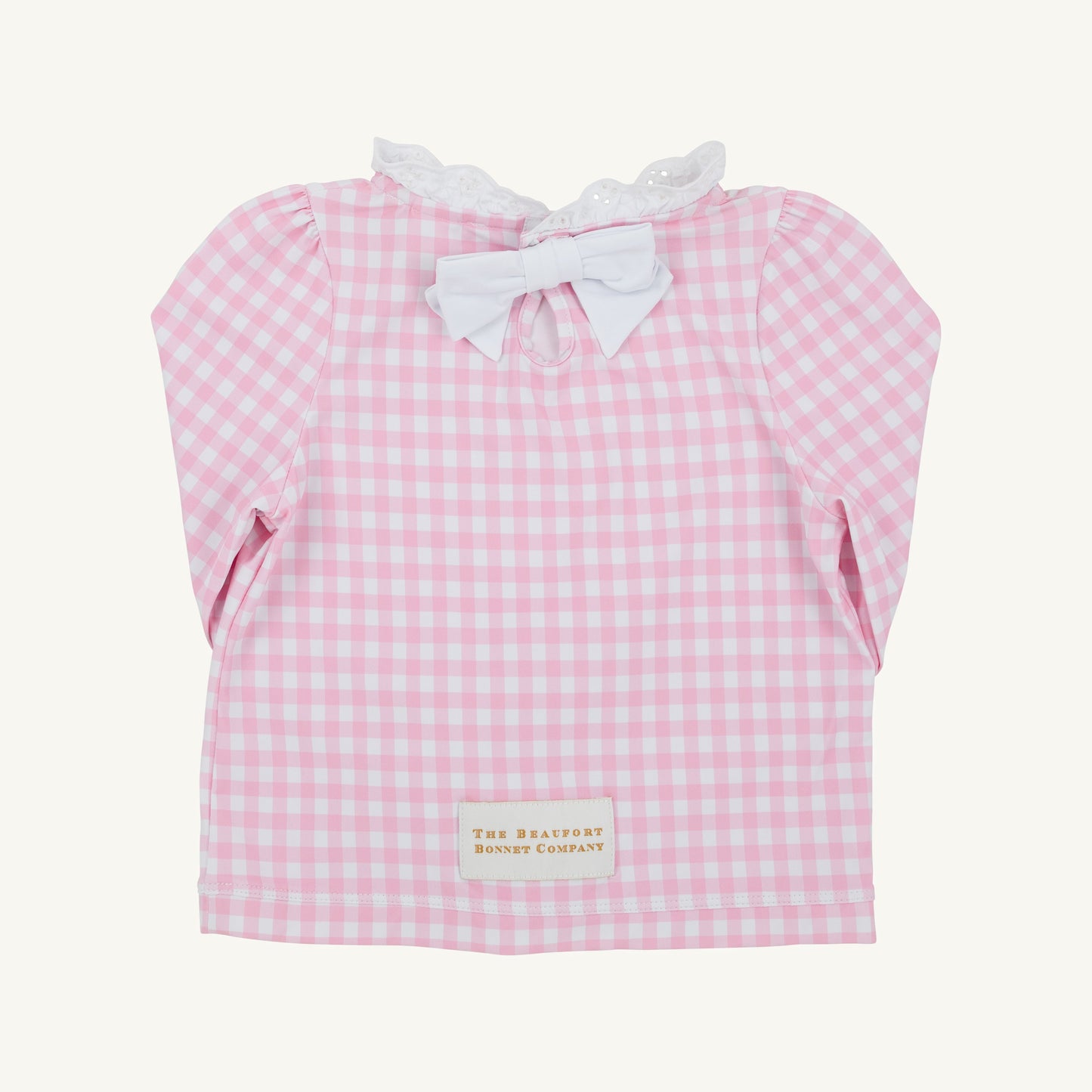 Beaufort Bonnet Winnie's Wave Spotter Swim Shirt - Pink Greenbrier Gingham