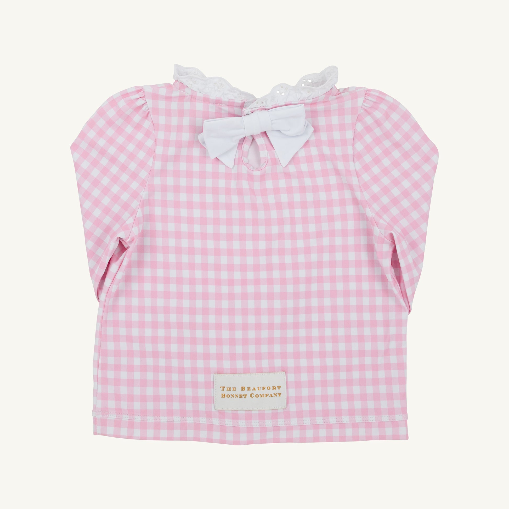 Beaufort Bonnet Winnie's Wave Spotter Swim Shirt - Pink Greenbrier Gingham