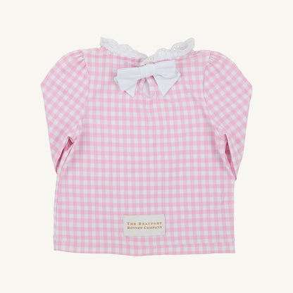 Beaufort Bonnet Winnie's Wave Spotter Swim Shirt - Pink Greenbrier Gingham