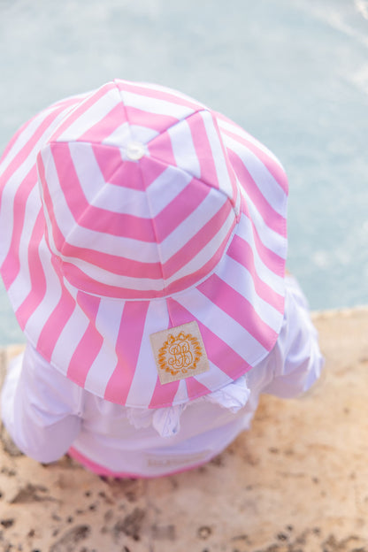 Beaufort Bonnet Cissy Sunhat - Caicos Cabana Stripe (Hamptons Hot Pink)
