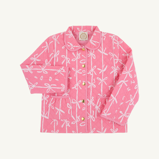 Beaufort Bonnet Kendall Quilted Coat - Braselton Bows (Romany Rose)