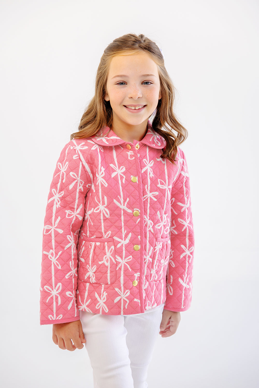Beaufort Bonnet Kendall Quilted Coat - Braselton Bows (Romany Rose)