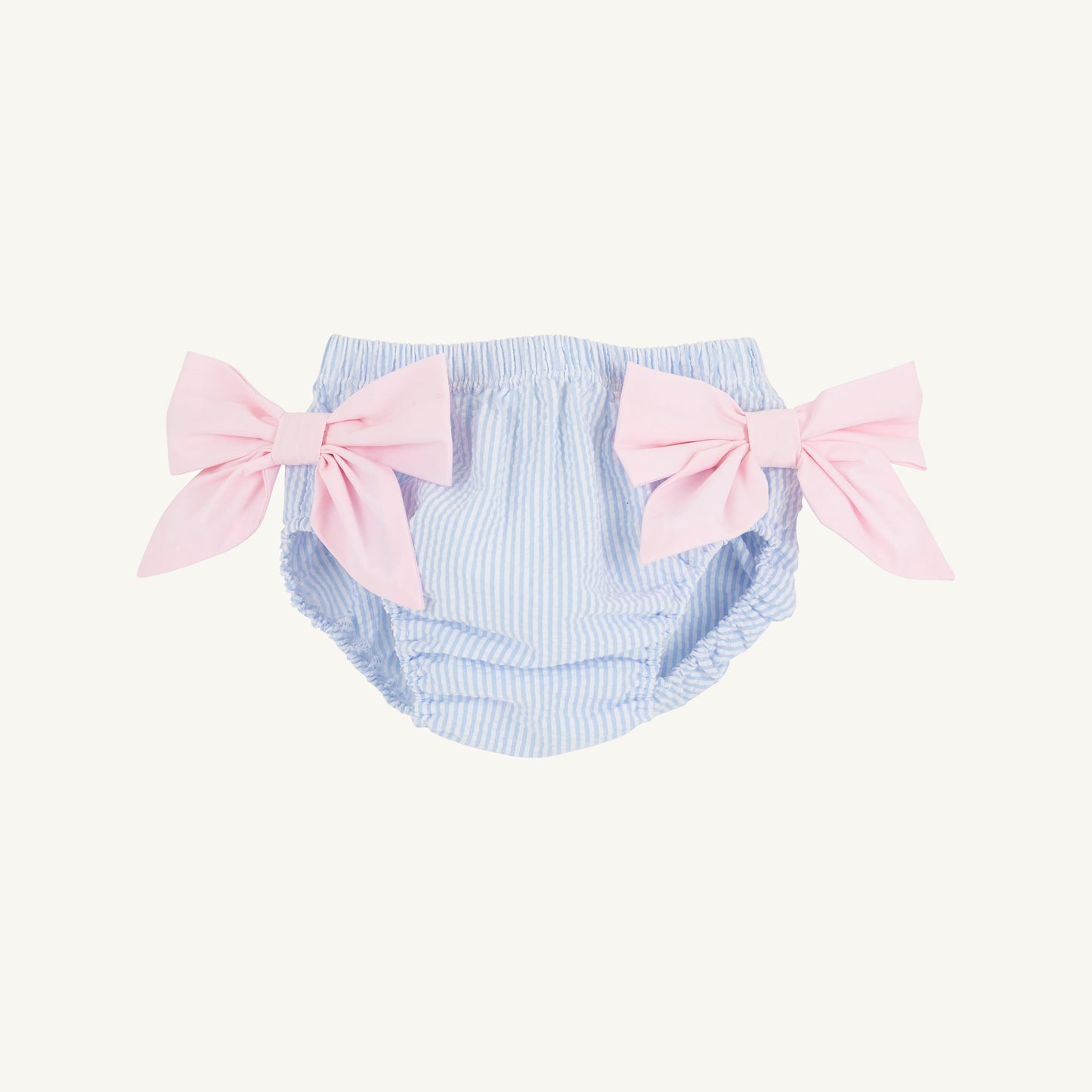 Beaufort Bonnet Bow Bottom Bloomer - Breakers Blue Seersucker