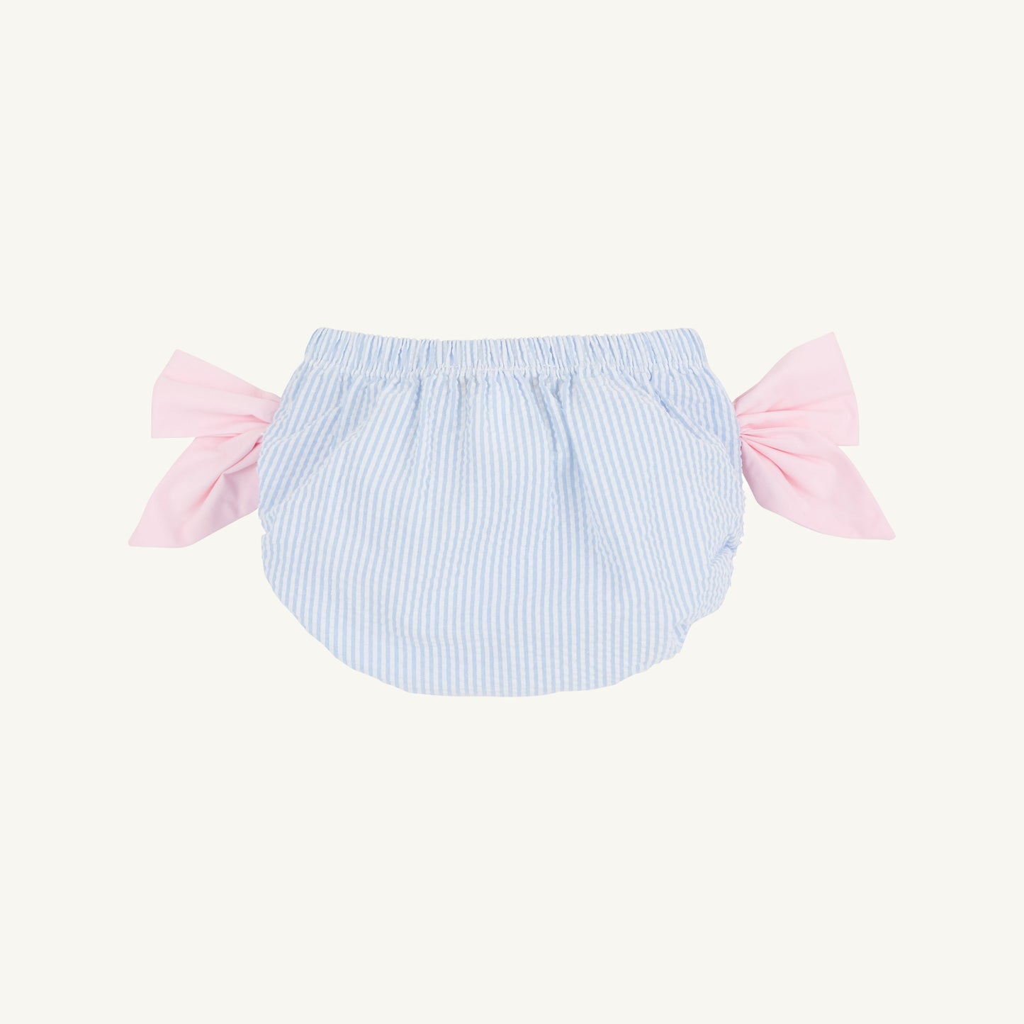 Beaufort Bonnet Bow Bottom Bloomer - Breakers Blue Seersucker