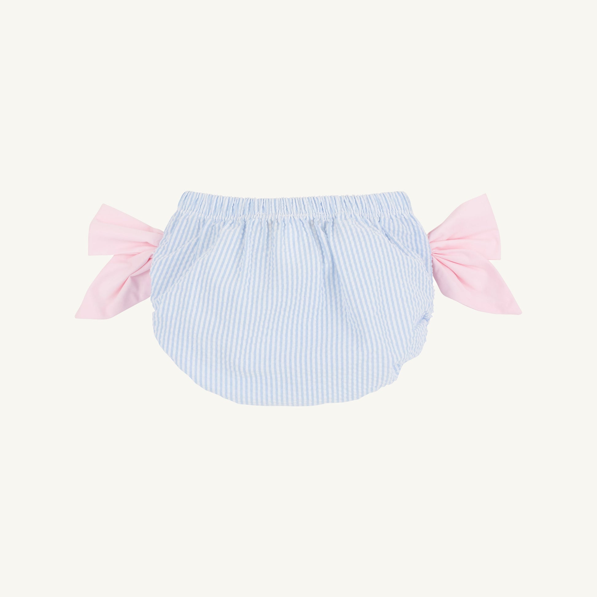 Beaufort Bonnet Bow Bottom Bloomer - Breakers Blue Seersucker