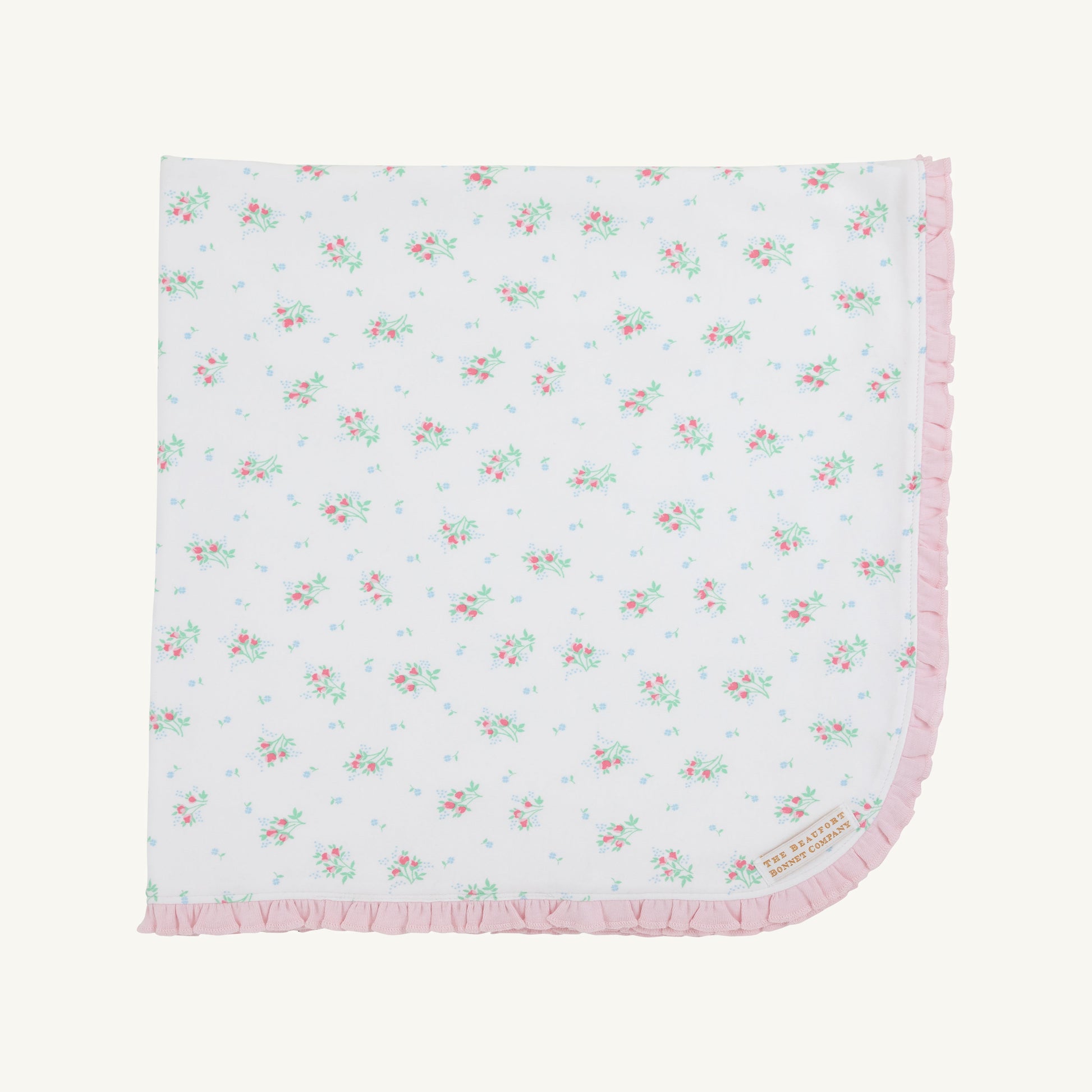 Beaufort Bonnet Baby Blanket - Lancaster Gate Garden & Palm Beach Pink