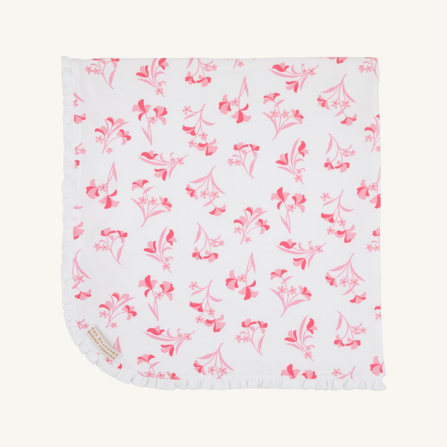 Beaufort Bonnet Baby Blanket - Fontaine Floral & Worth Avenue White